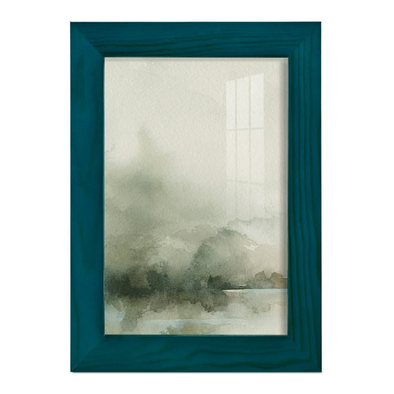 Heavy Fog I - Framed Print w/glass - Ocean Blue