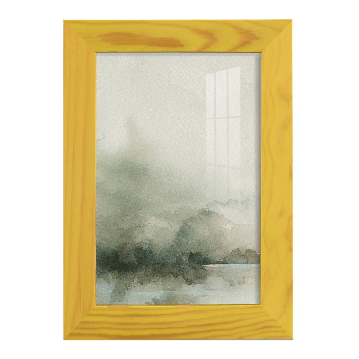 Heavy Fog I - Framed Print w/glass - Sunflower Yellow