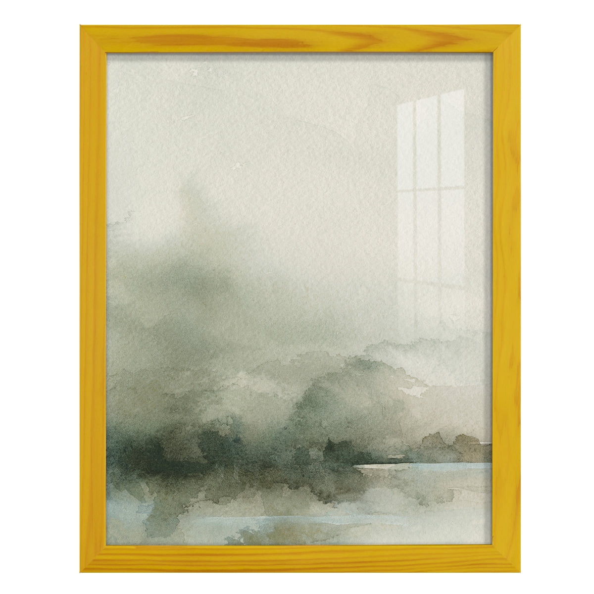 Heavy Fog I - Framed Print w/glass - Sunflower Yellow