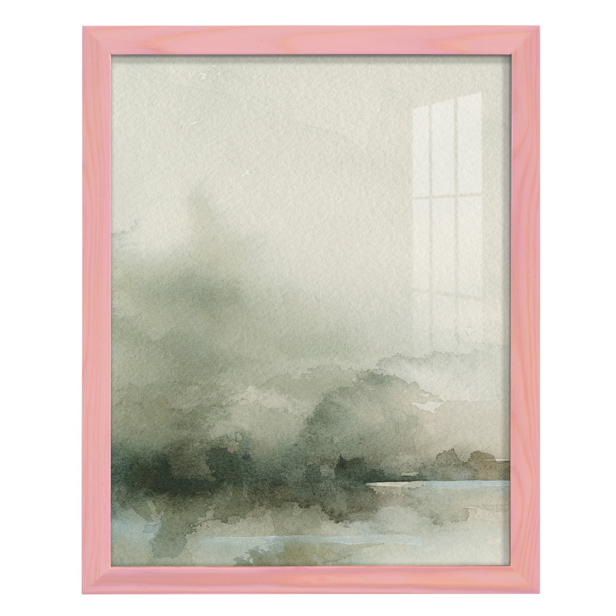 Heavy Fog I - Framed Print w/glass - Sunset Pink