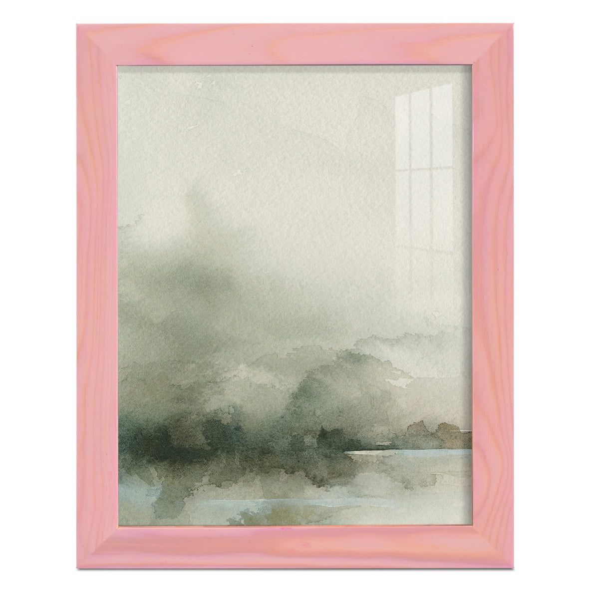 Heavy Fog I - Framed Print w/glass - Sunset Pink