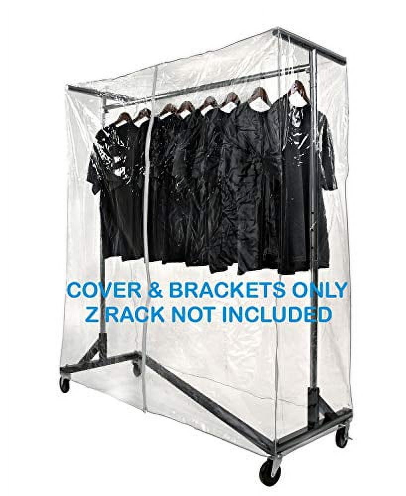 Heavy Gauge Clear Z Rack Cover with Zipper Plus a Pair of Round Tubing ...