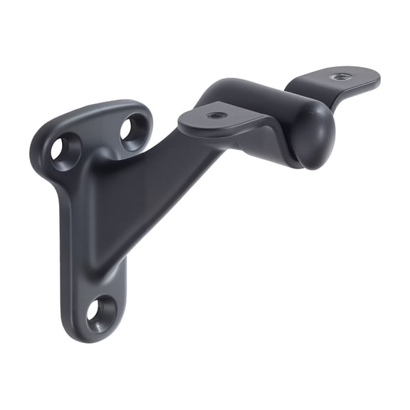 Heavy Handrail Bracket 6 Pack, Adjustable Angle Stair Railing Hardware for Stairways, Wall Mount Matte Black