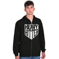 thumbnail image 1 of Heavy Hitter Baseball Fanatic Sports Zip Hoodie Sweatshirt Men Brisco Brands M, 1 of 6