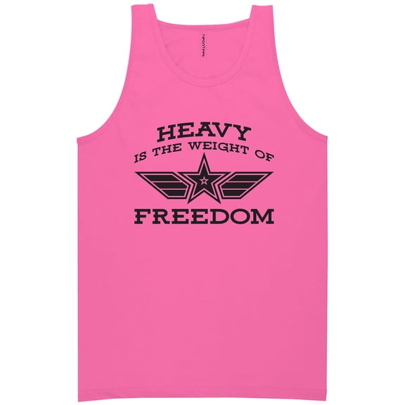 Heavy Is The Weight Of Freedom Neon Tank Top