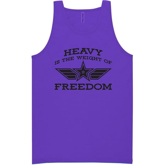 Heavy Is The Weight Of Freedom Neon Tank Top