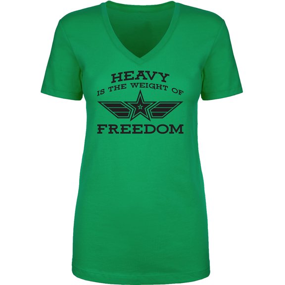 Heavy Is The Weight Of Freedom Womens V-Neck T-Shirt