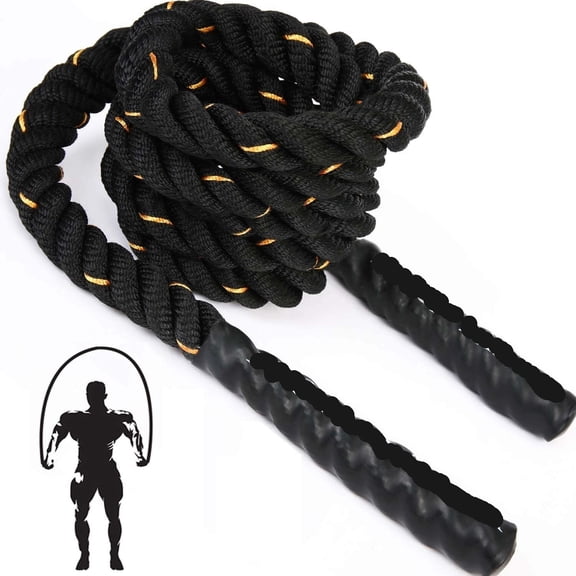 Heavy Jump Ropes for Fitness Weighted Adult Skipping Rope Exercise Battle Ropes for Men & Women,Total Body Workouts, Power Training in Gym to Improve Strength and Building Muscle