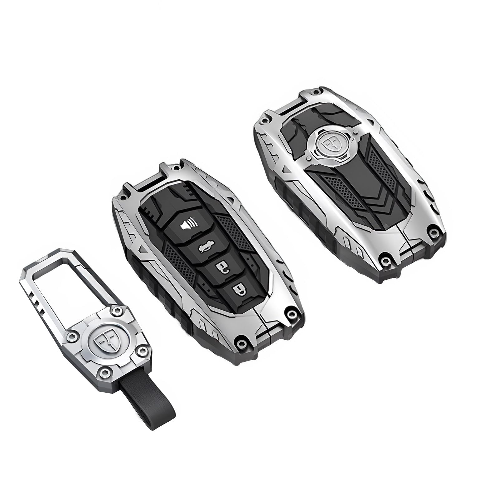 Heavy Key Fob Cover Case Protector, Zinc Alloy + Silicon, Suitable for SUV, Pickup Truck, Passenger Car