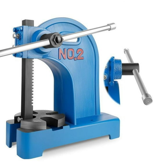 Heavy-Load Arbor Press Machine, 2 Ton Capacity, Cast Iron Stability for Machinery Repair, Industrial Use