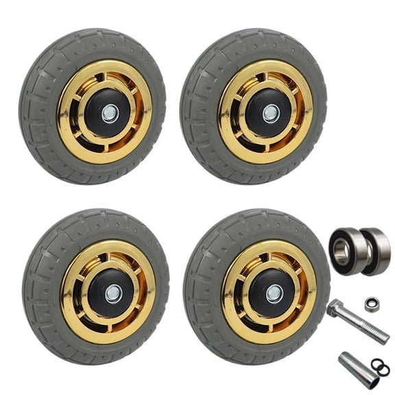 Heavy Load Caster Wheels Wheelbarrow Wheel Replacement Rotating Rubber For Trolleys For Cargo Cars Industrial Duty 4inch ,Multiple Uses