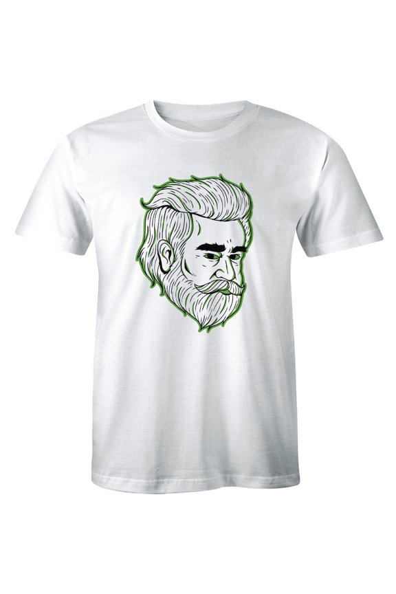 Heavy Long Beard Man Face Bearded Head Men T-Shirt Hipster Cool Wild Rocker All Size S-5XL
