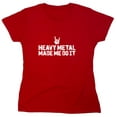 thumbnail image 1 of Heavy Me*al Made Me Sarcastic Humor Novelty Funny Women's Casual Tees, 1 of 3