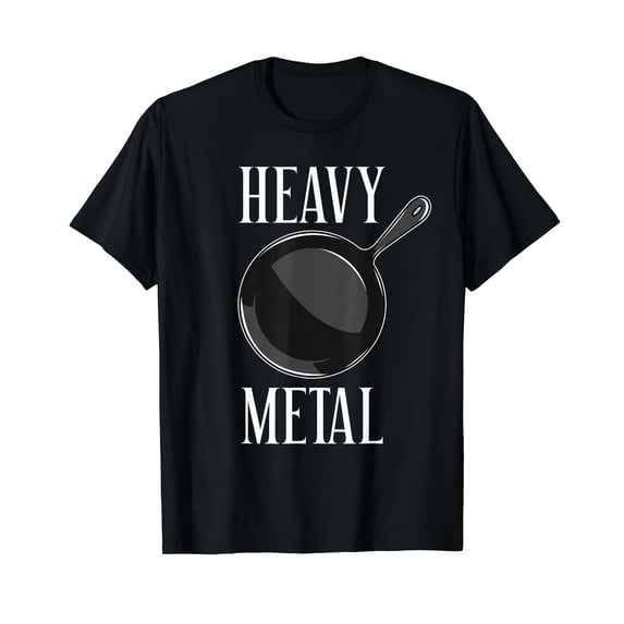 Heavy Metal Cast Iron Cookware Chef Funny Cooking T-Shirt