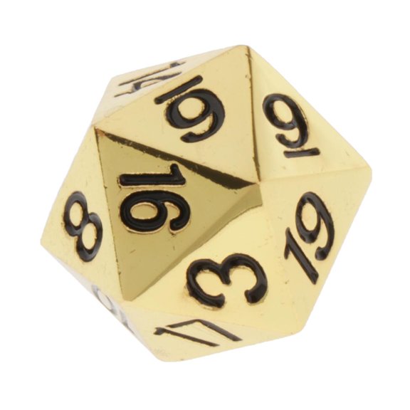 Heavy Metal D20 Twenty Sided 22mm 0.87inch Polyhedral the Dark en