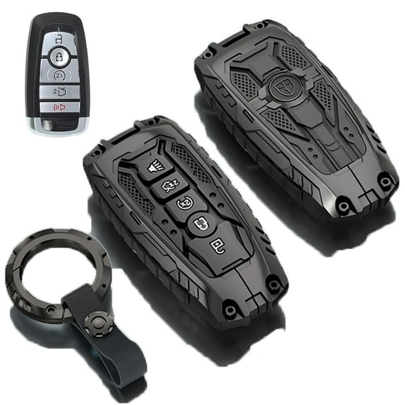 Heavy Metal Ford Key Fob Protector Case: 3/4/5 Buttons, Fits Explorer, Fusion, Escape, Edge, Expedition, F150 - F550, Maverick, Mustang