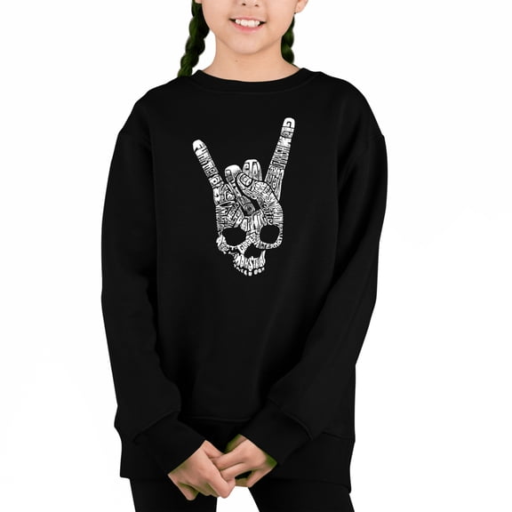 Heavy Metal Genres - Girl's Word Art Crewneck Sweatshirt
