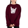 thumbnail image 1 of Heavy Metal - Girl's Word Art Crewneck Sweatshirt, 1 of 3