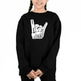 thumbnail image 1 of Heavy Metal - Girl's Word Art Crewneck Sweatshirt, 1 of 3