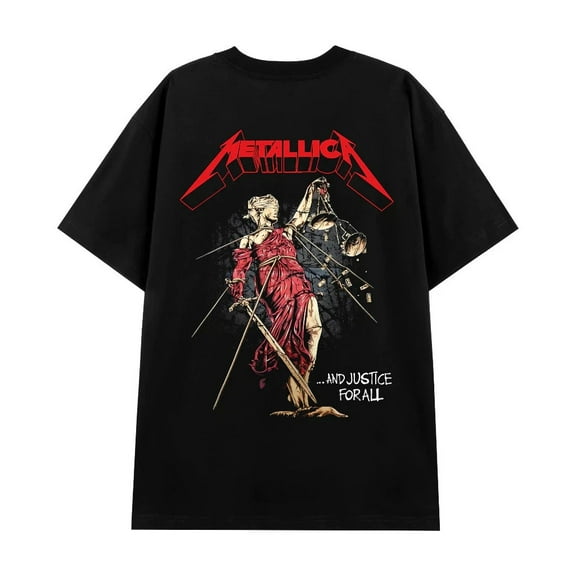 Heavy Metal Inspired T-Shirt And Justice For All Logo Tour TREND OF THE DAY