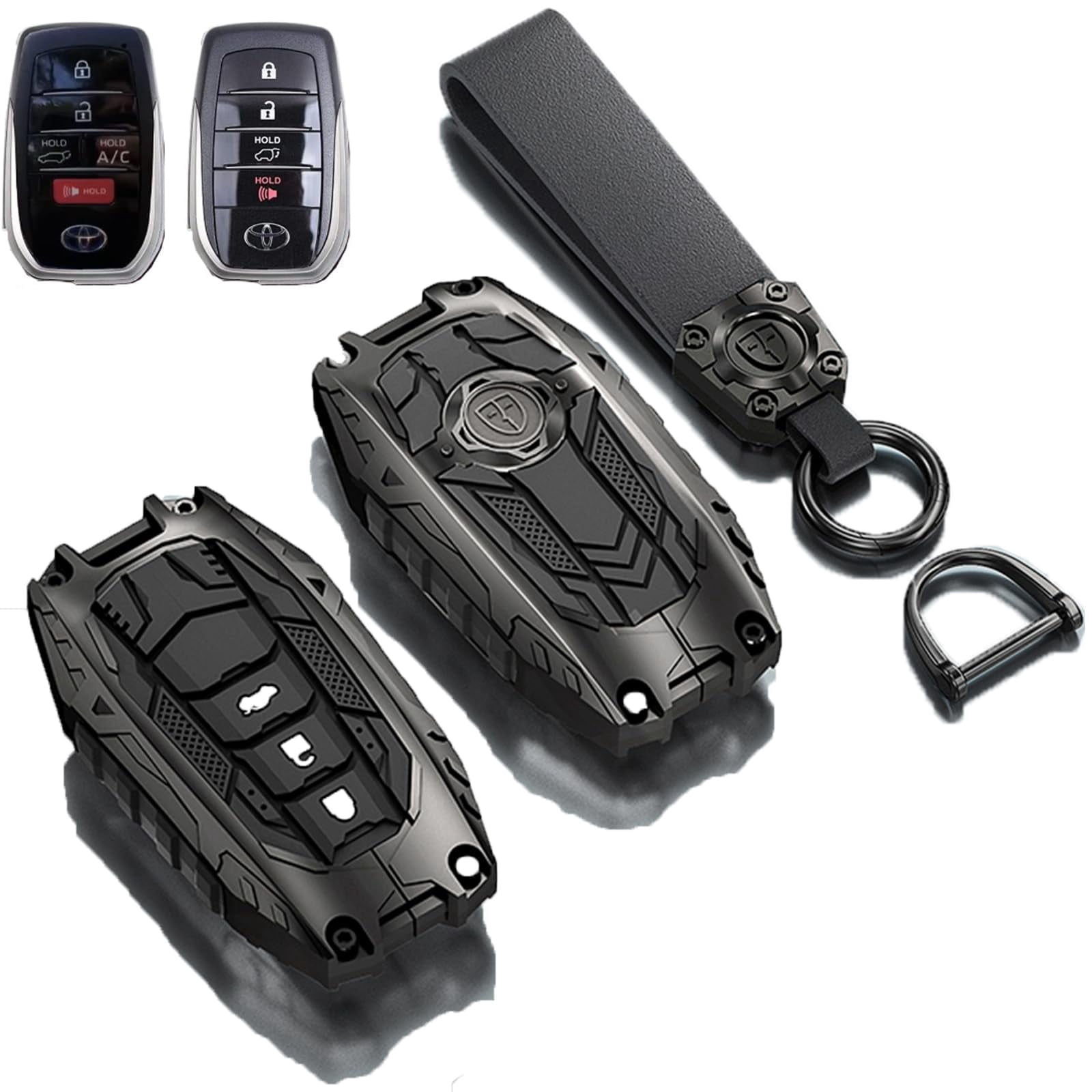 Heavy Metal Key Fob Cover Case Protector for Toyota,Key Case Holder ...