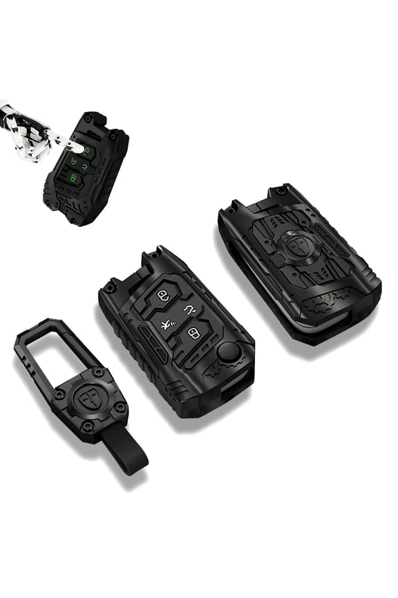 Heavy Metal Key Fob Cover Protector, Compatible with VW Atlas Golf Jetta Tiguan Passat GTI Keychain Accessories