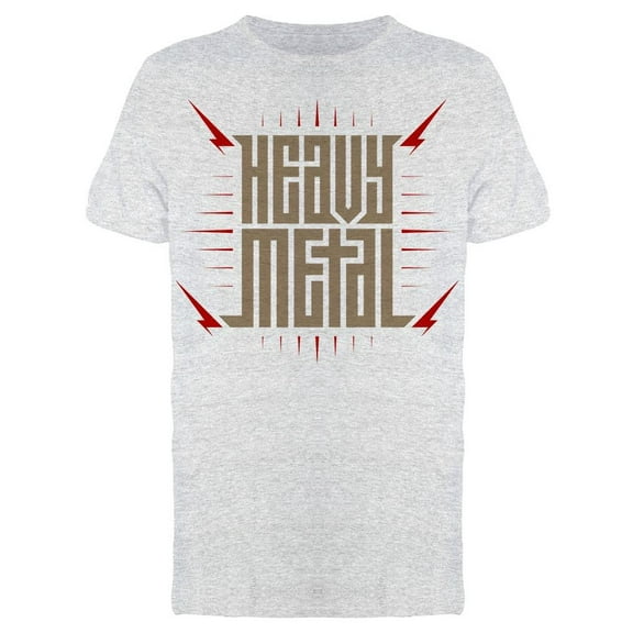 Heavy Metal Lettering T-Shirt Men -Image by Shutterstock, Male x-Large