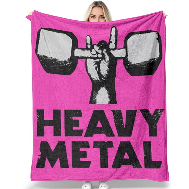 Heavy Metal Lifting Throw Blanket Flannel Fleece Fuzzy Picnic Throw
