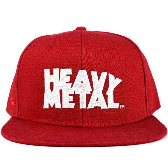 Heavy Metal Logo Snap Back Hat (Red)