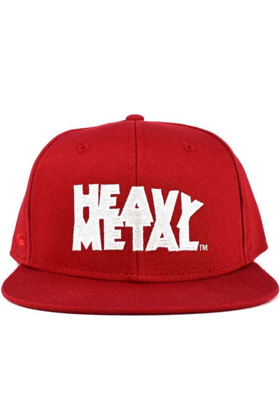 Heavy Metal Logo Snap Back Hat (Red)