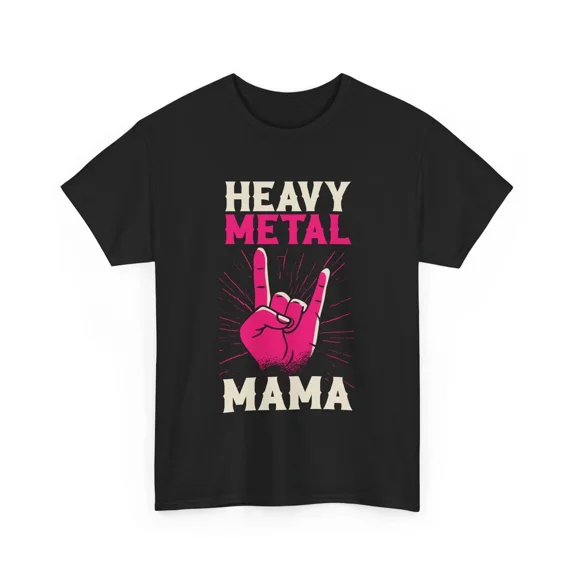 Heavy Metal Mama Rock On Mom Gift Music Concert Unisex T-Shirt, Size S-5XL