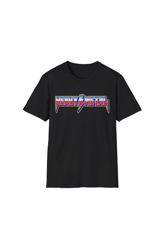 Heavy Metal Music Logo Unisex Softstyle T-Shirt, Metalhead Gift Tee, Metal Lover
