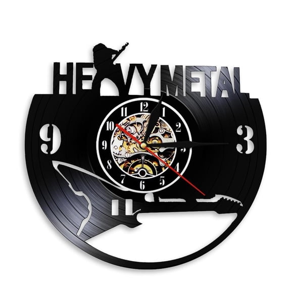 Heavy Metal Rock N Roll Modern Vinyl Record Wall Clock Music Band 3D Handmade Wall Watch Music Lover Gift Without LED