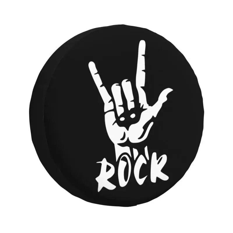 Heavy Metal Rock Skull Spare Tire Cover for Prado Pajero Jeep RV SUV