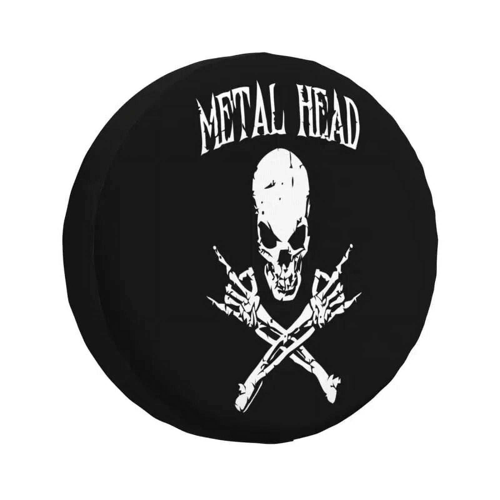 Heavy Metal Rock Skull Spare Tire Cover for Prado Pajero Jeep RV SUV