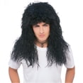 thumbnail image 1 of Heavy Metal Rocker Dude Men's Long Hair Adult Size Costume Wig, 1 of 1