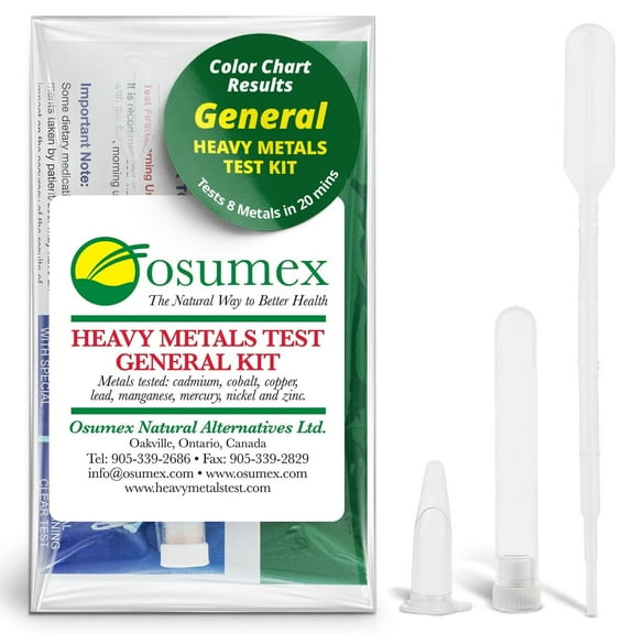 HMT General Kit for Humans 1 Pack - 8 Range Heavy Metal Urine Test Kits, Metal Testing Kit, Heavy Metal Testing Kit, Urine Metal Tester Heavy Metal Detection, Heavy Metals Test Kit Osumex