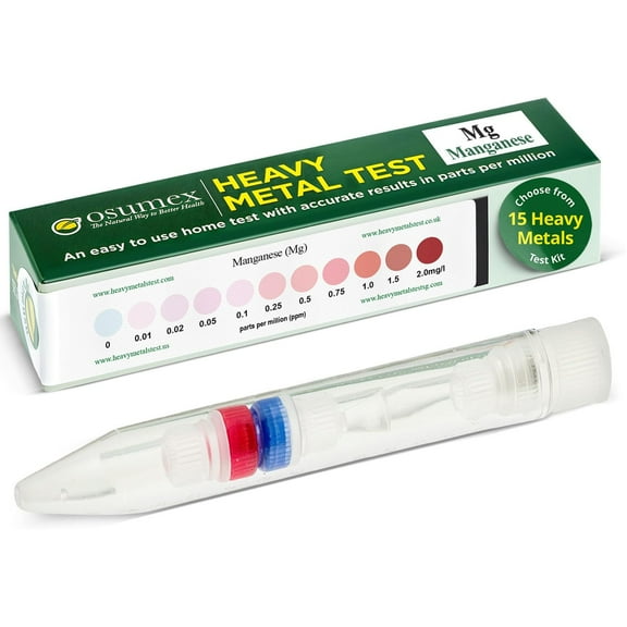 Heavy Metal Test Kit Manganese Test Kit 1 Pack - Water Testing Kits for Drinking Water, Urine Test Kit for Heavy Metal Detection, at Home Water Testing Kit, Heavy Metals Test & Well Water Test Kit