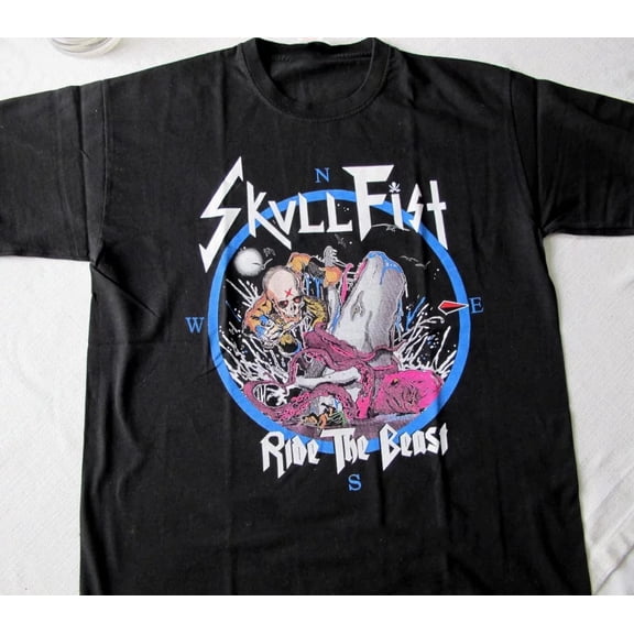 Heavy Metal Throwback Shirt – Dark Fist Power Graphic Tee for Rock Fans