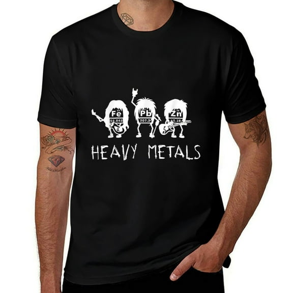 Heavy Metals Graphic Mens T Shirts Cotton Short Sleeve T-Shirt Crew Neck Tees Casual Shirt