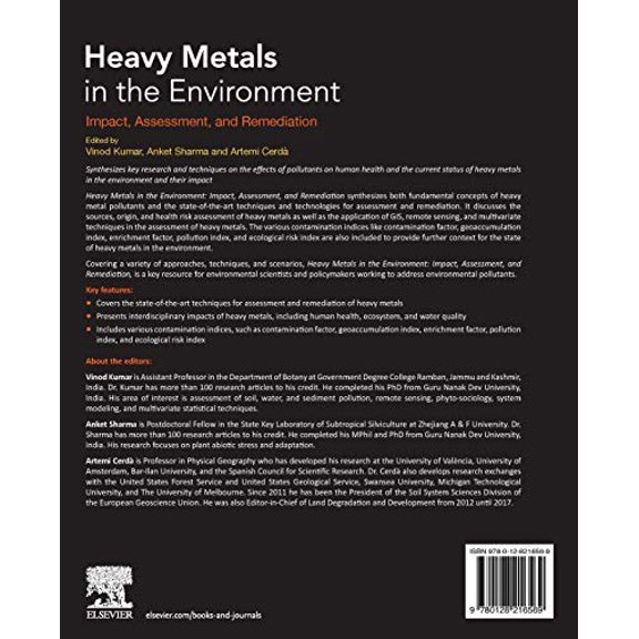 Pre-Owned Heavy Metals in the Environment: Impact, Assessment, and Remediation, (Paperback)