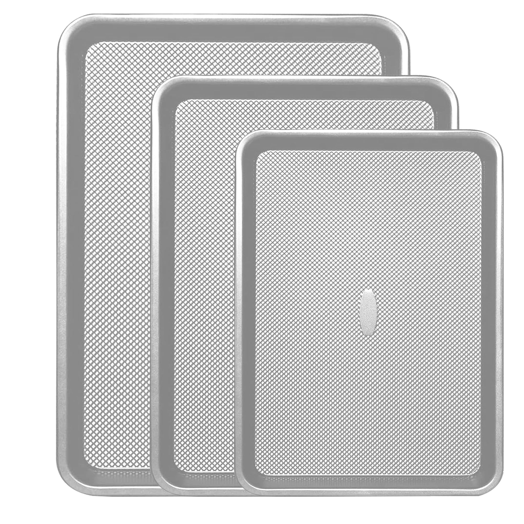 Bakdcore Baking Sheet Set of 3, Cookie Sheet Baking Sheet Pan, 18/15/13 Inch, Non Stick Heavy Duty Thick 0.8 Mm Baking Sheet, Stackable Design for Roasting, Baking & Toasting