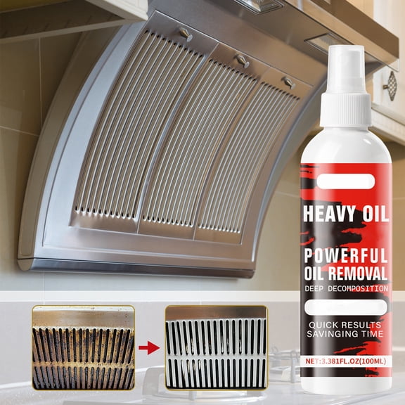 Heavy Oil Spray for Kitchen Grease Removal, Powerful Degreaser for Range Hoods and Stoves, Fast-Acting Cleaner for Tiles and Sinks, Ideal for Home Chefs