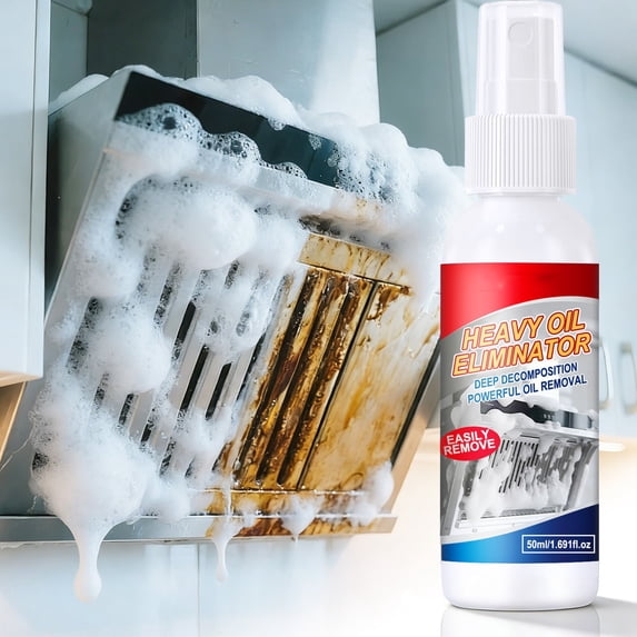 Heavy Oil Stain Cleaning Spray,Strong Grease Dissolving Cleaner,Portable Kitchen Oil Remover,Mini Deep Oil Stain Cleaner,Household Compact Degreasing Spray,Fast Action Kitchen Cleaner