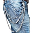 thumbnail image 1 of Heavy Pants Chains Trouser Keychain Jeans Punk Wallet Chain Hip Hop Goth Chain Key Chain for Men Women, 1 of 7