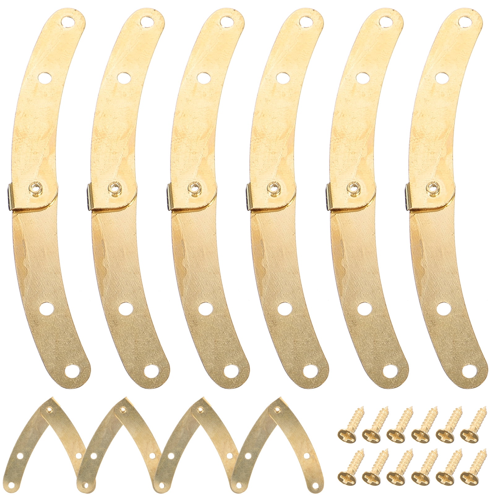 Box Support Hinges MOKKHNB Support Hinge for Small Box Golden Metal 10Pcs 1.77X0.39X0.20in ...