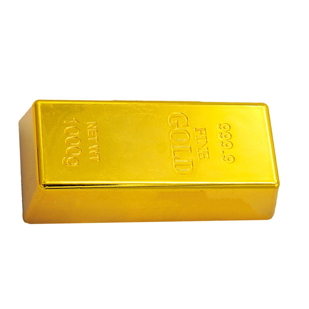 Heavy Plating Gold Bar Toy Decorative Prop Gold Bullion Fake Gold Brick ...