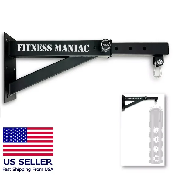 Heavy Punch Bag Hanger Wall Mount Punching Adjustable Boxing Bracket Gym MMA