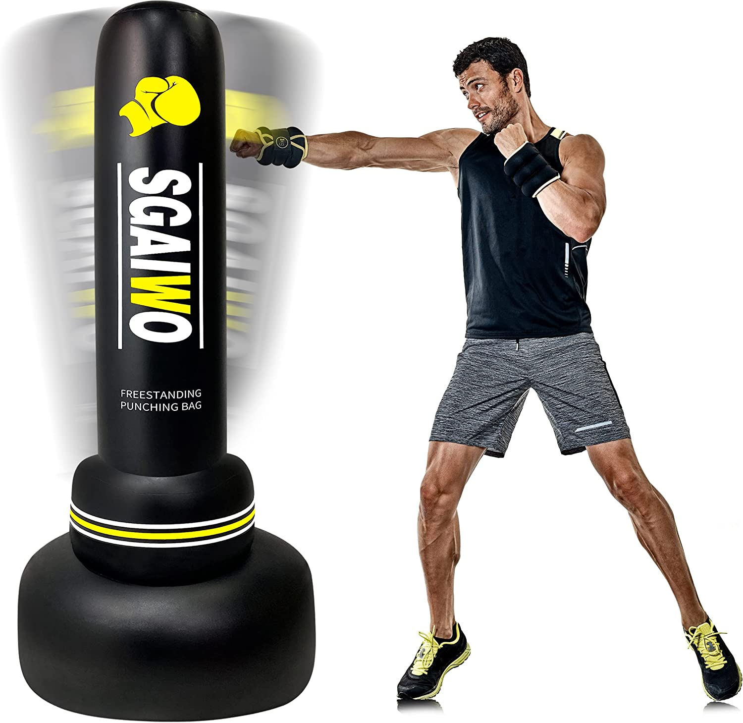 Heavy Punching Bag Boxing Free Standing Fitness MMA Fitness Training