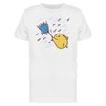 thumbnail image 1 of Heavy Rain Funny Chicken Flying T-Shirt Men -Image by Shutterstock, Male Small, 1 of 2